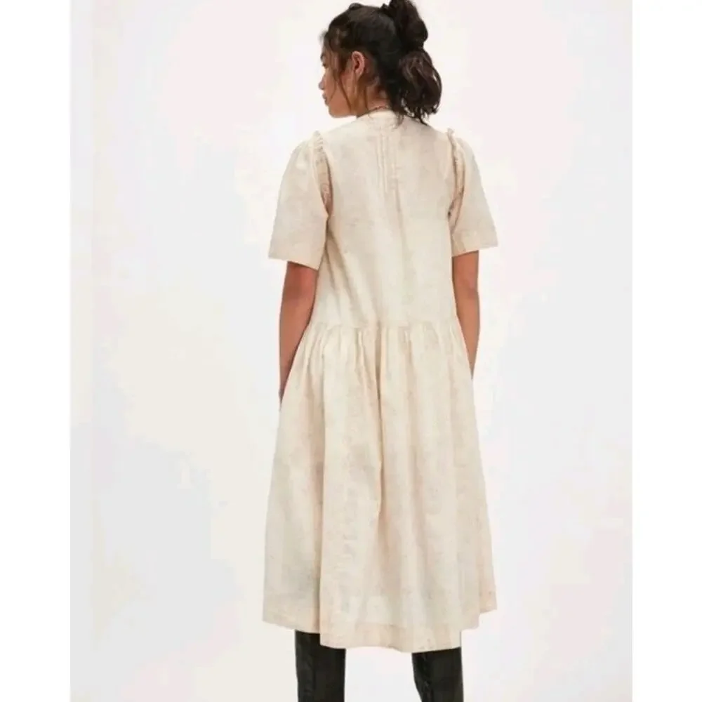 Free People Dainty Ethereal Cottage Bella Mae Midi Dress Vanilla Floral Medium